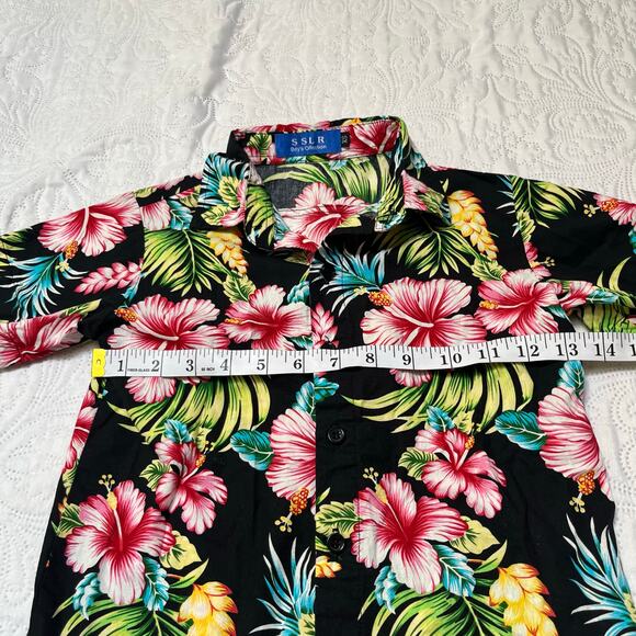 SSLR Floral Hawaiian Print Shirt Size 6/7 - Picture 6 of 7